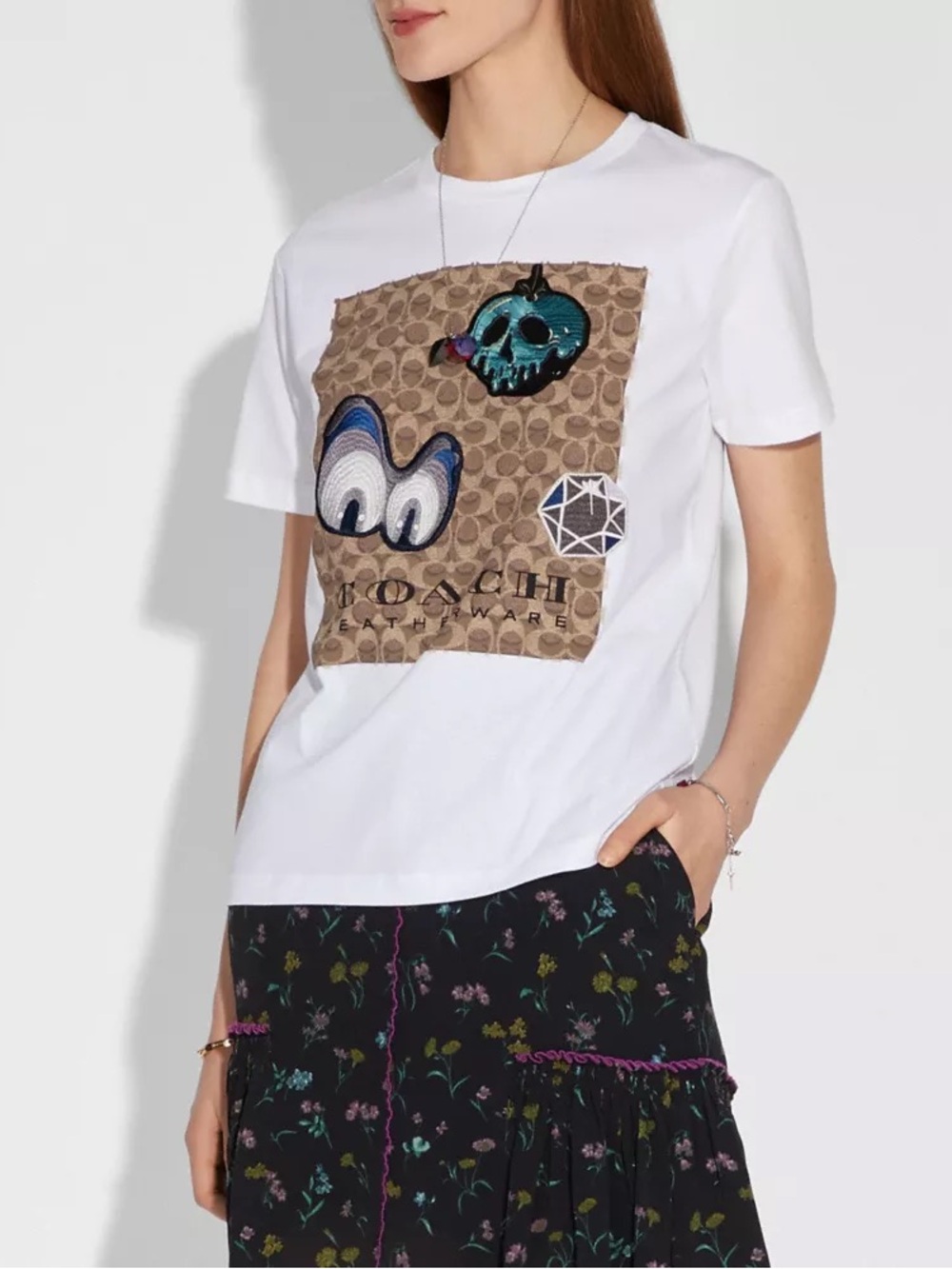 Disney X Coach sz S Signature T Shirt Unisex “ A dark fairy tale “ - Picture 2 of 9
